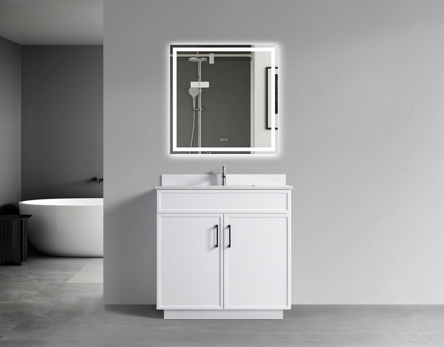 ODBO 36"x22"x35" Over The Toilet Storage Cabinet for Bathroom ODBO3-36WHT