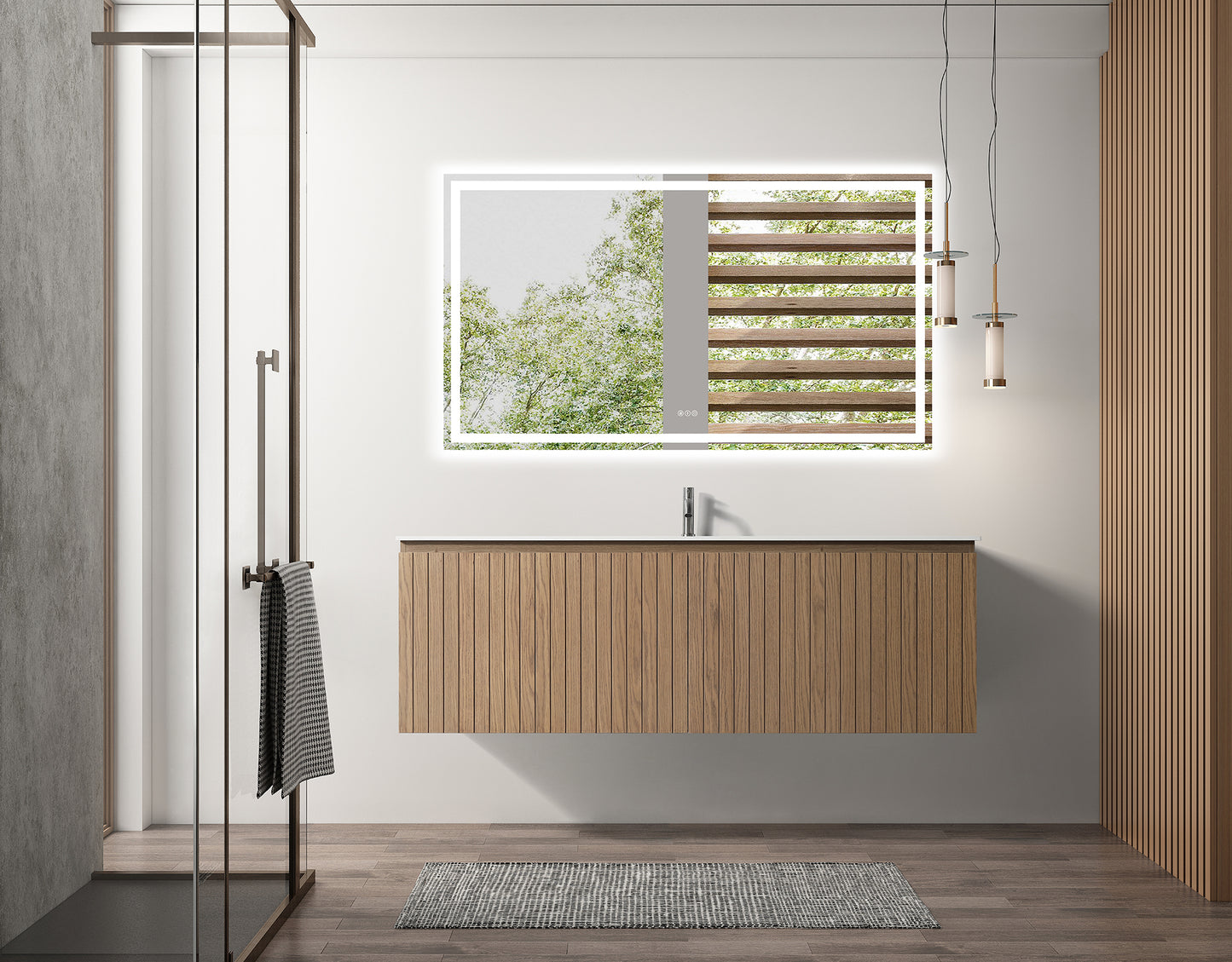 ODBO 60"x19 3/4"x20" Bathroom Cabinet Space Saver Storage Cabinets for Bathroom ODBO5-60S