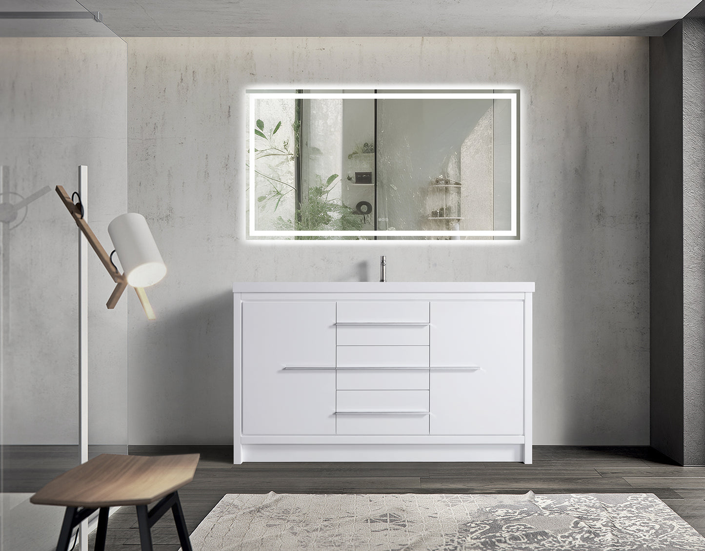 ODBO 59 1/4"x19 3/4"x35" Bathroom Cabinet with Large Space ODBO2-60S
