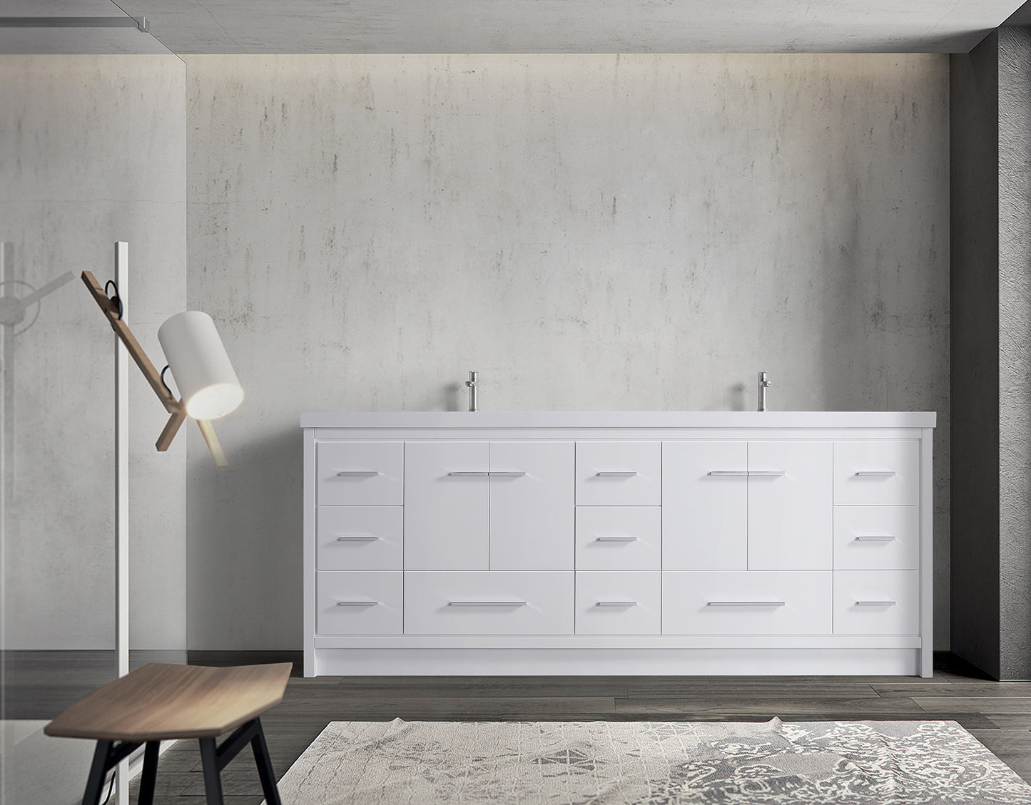 ODBO 84"x19 3/4"x35" Bathroom Cabinet with Large Space ODBO2-84D