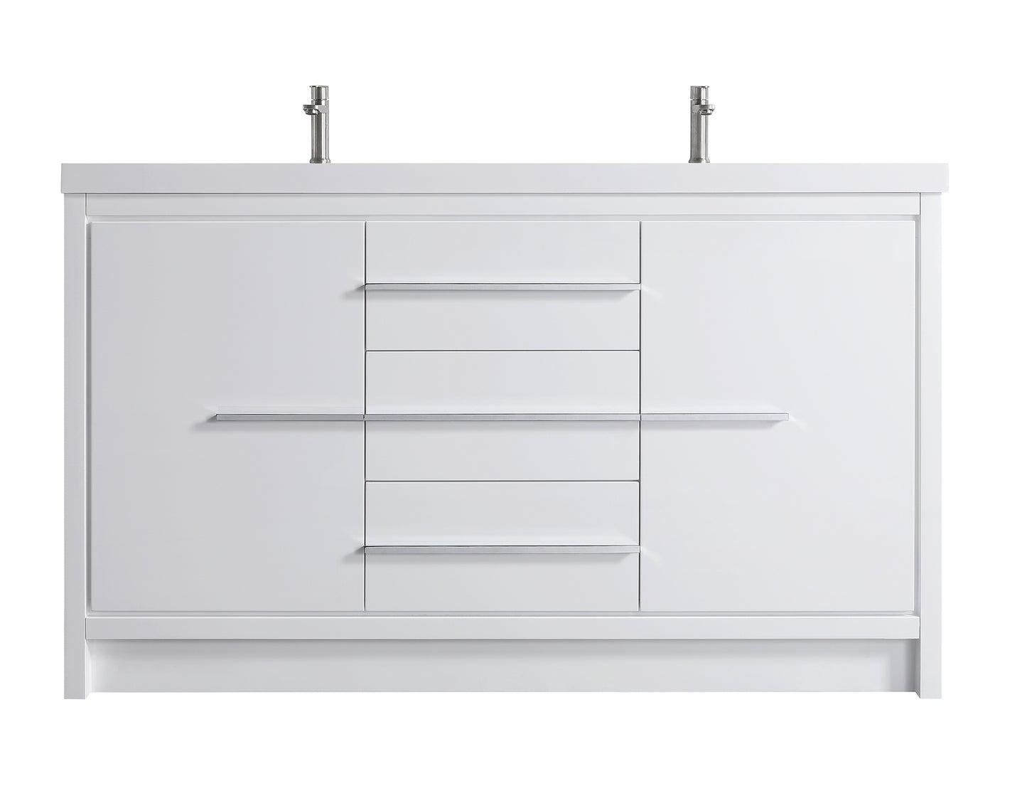 ODBO 59 1/4"x19 3/4"x35" Over The Toilet Storage Cabinet for Bathroom ODBO2-60D
