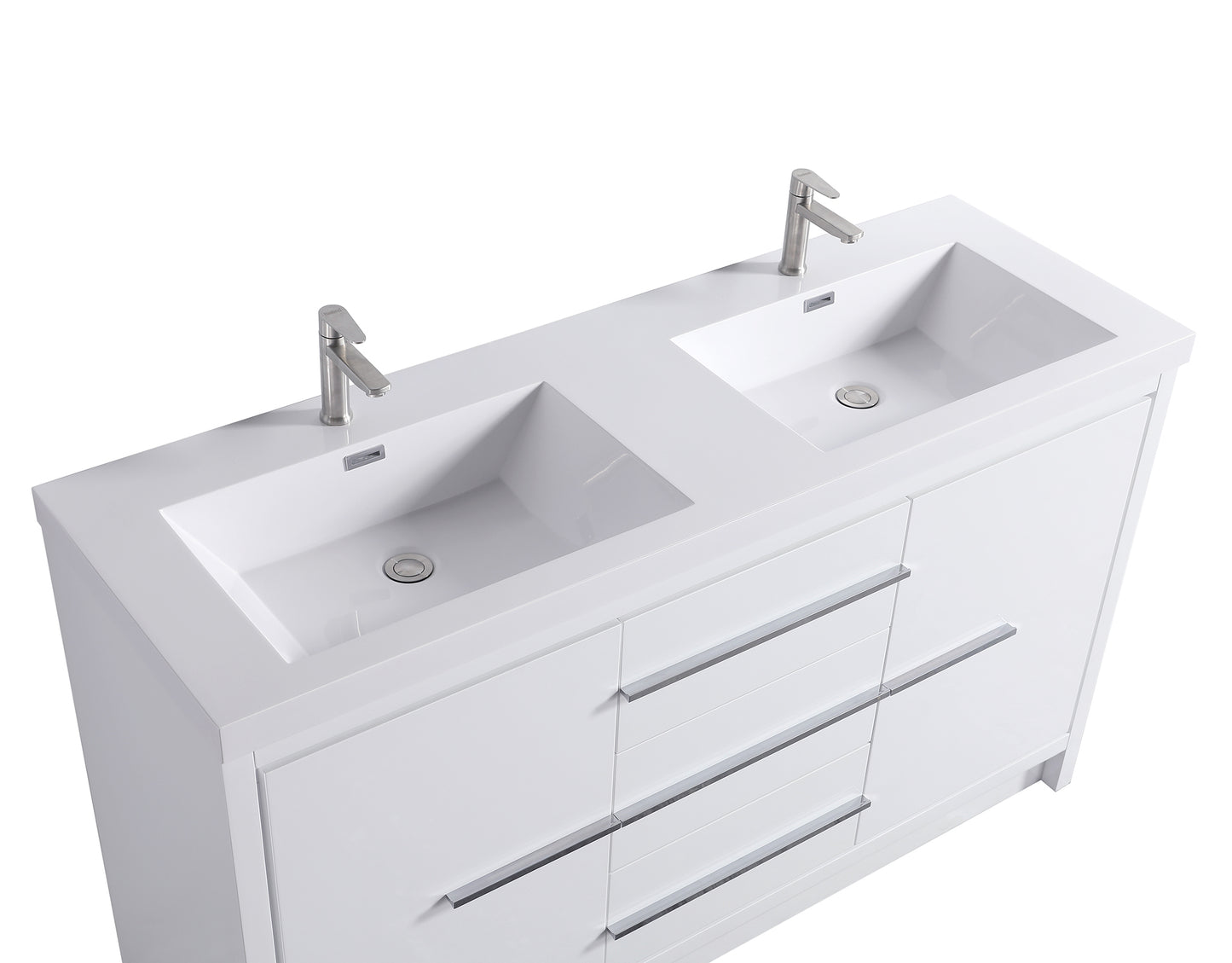 ODBO 59 1/4"x19 3/4"x35" Over The Toilet Storage Cabinet for Bathroom ODBO2-60D