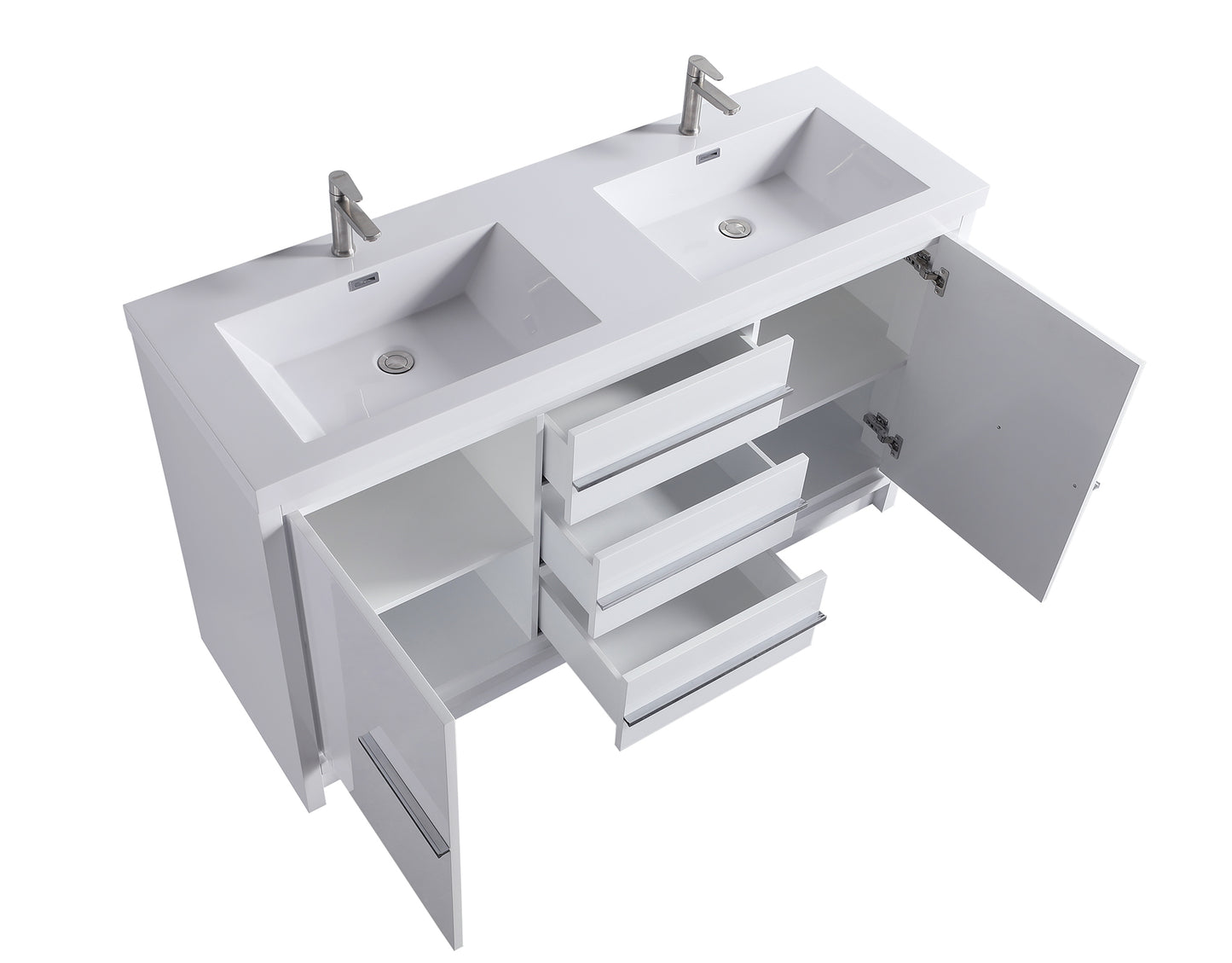 ODBO 59 1/4"x19 3/4"x35" Over The Toilet Storage Cabinet for Bathroom ODBO2-60D