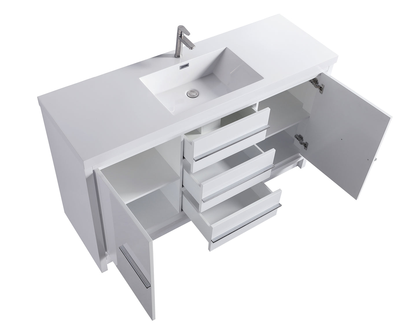 ODBO 59 1/4"x19 3/4"x35" Bathroom Cabinet with Large Space ODBO2-60S