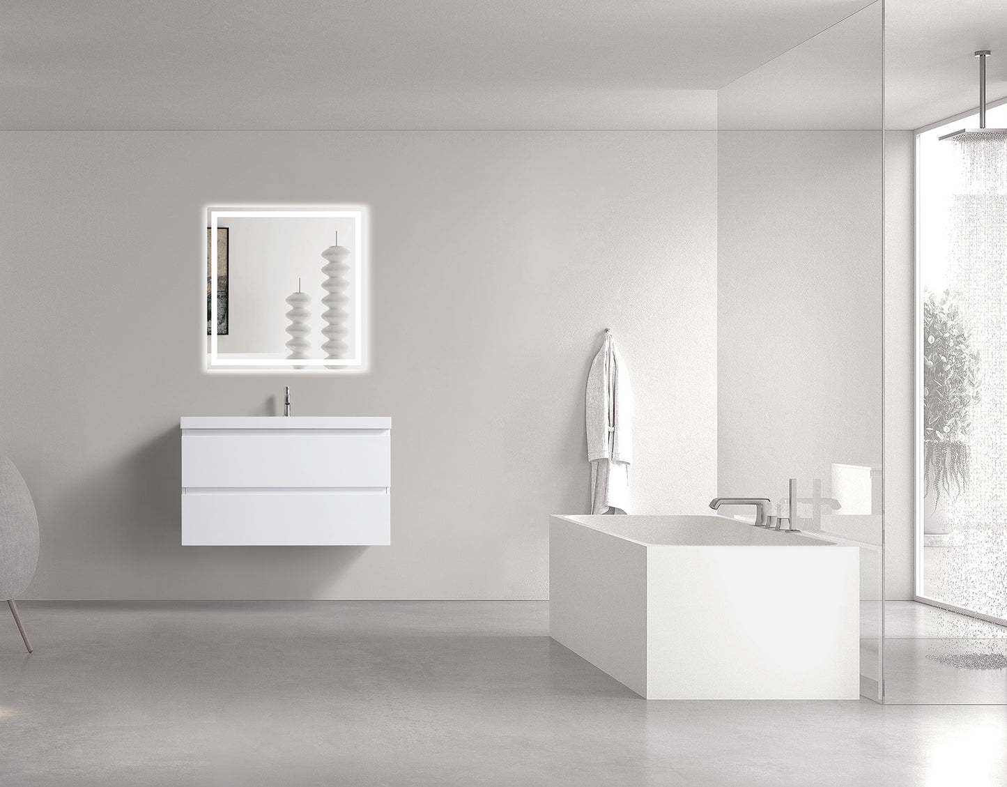 ODBO 35 1/2"x19 3/4"x21 3/4" Over The Toilet Storage Cabinet Wall Cabinet for Bathroom ODBO1-36