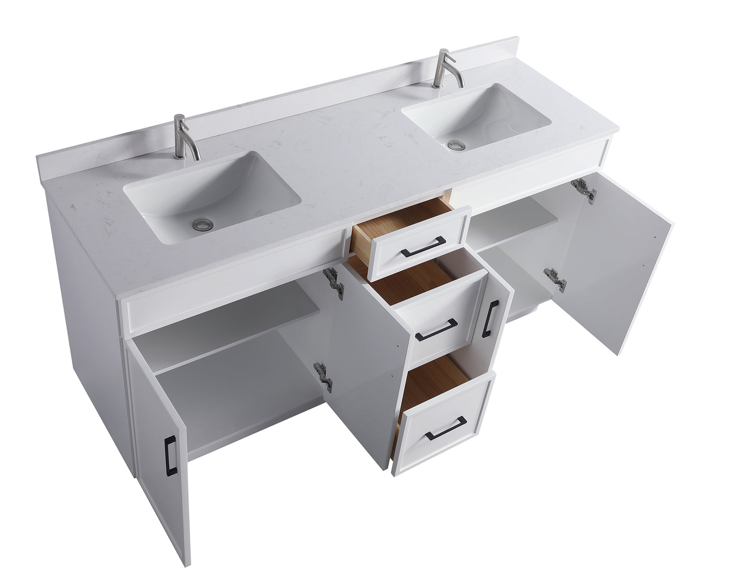 ODBO 72"x22"x35" Over The Toilet Storage Cabinet Wall Cabinet for Bathroom ODBO3-72DWHT
