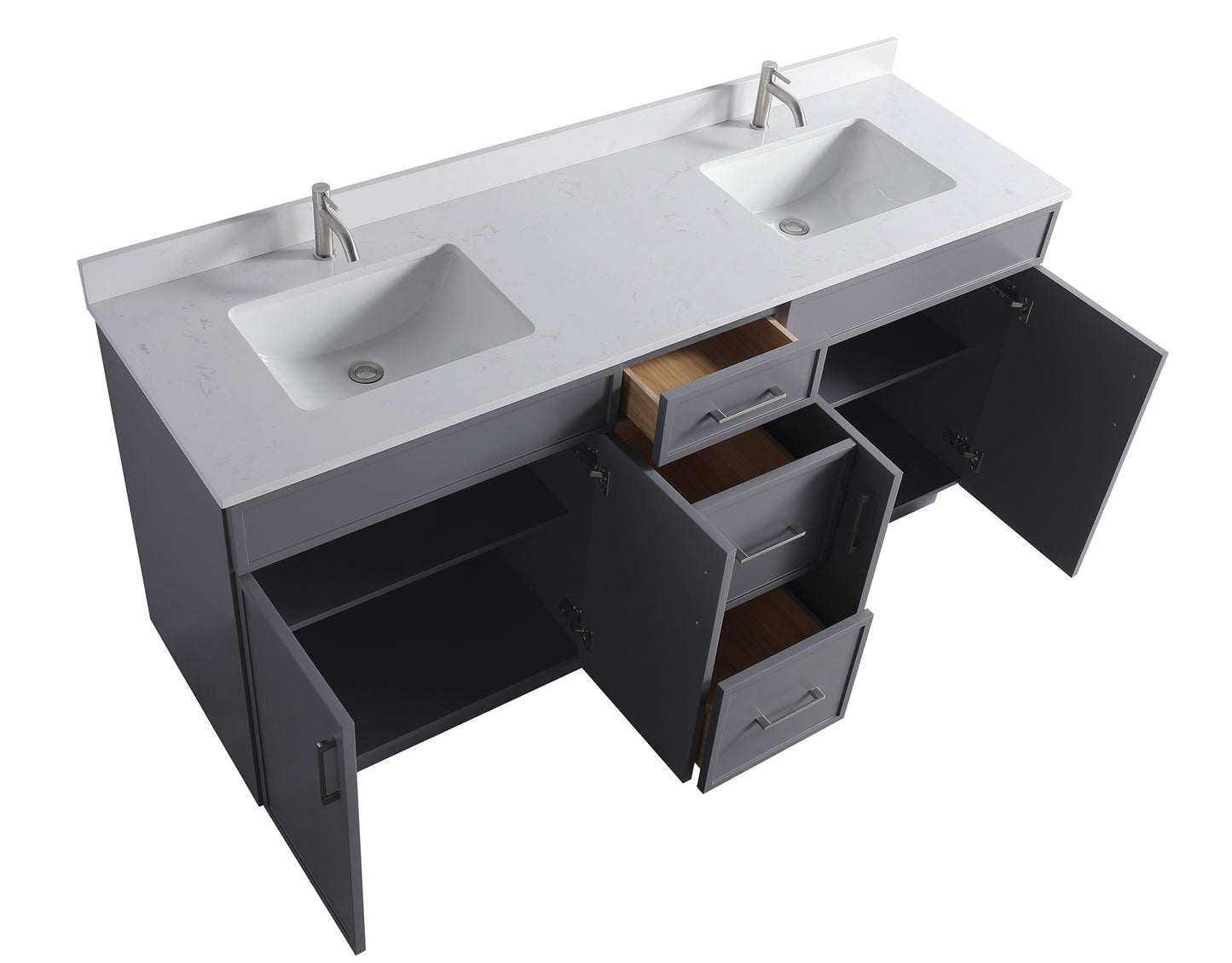 ODBO 72"x22"x35" Storage Cabinet Over The Toilet for Bathroom ODBO3-72DGRY