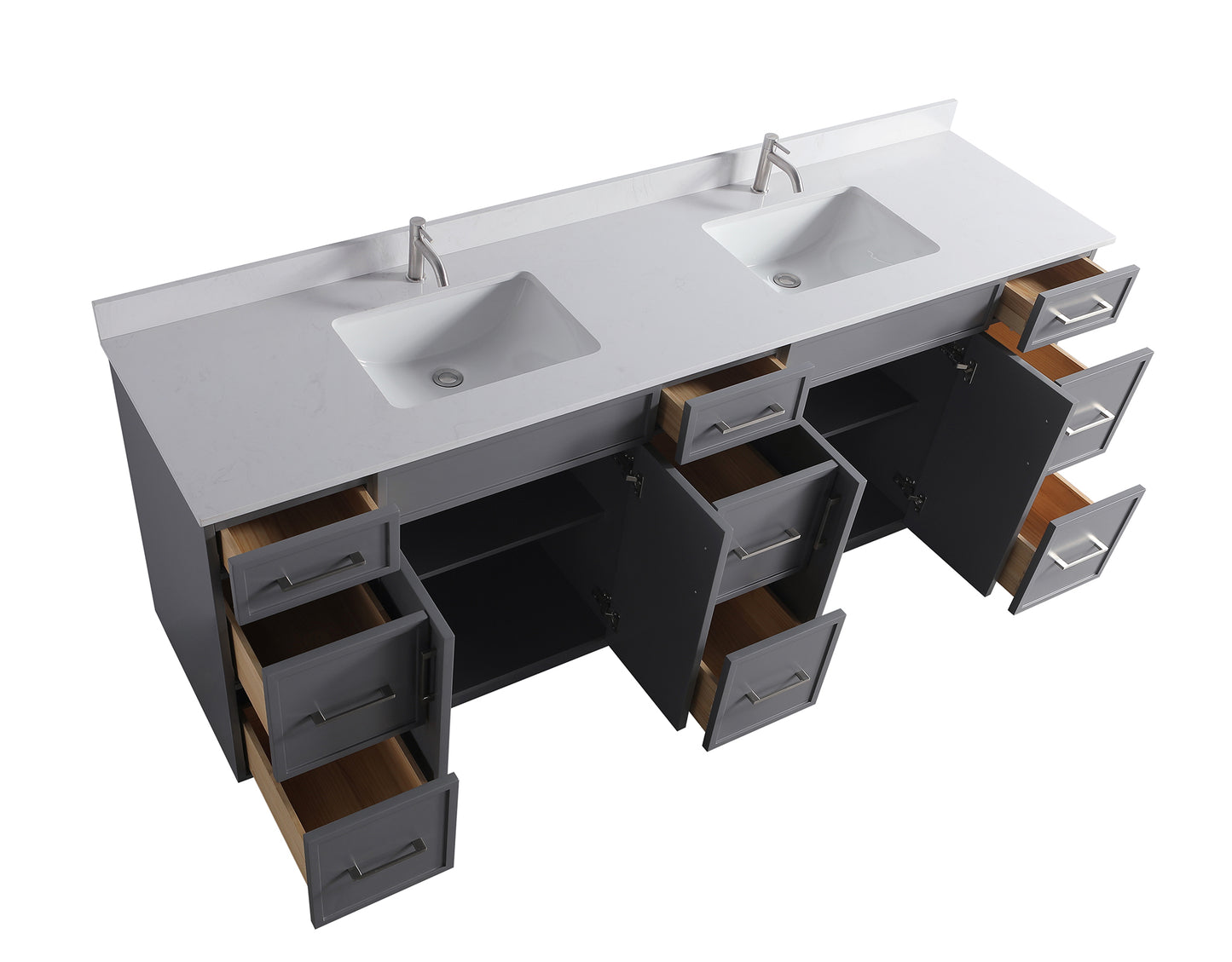 ODBO 84"x22"x35" Over The Toilet Storage Cabinet for Bathroom ODBO3-84DGRY