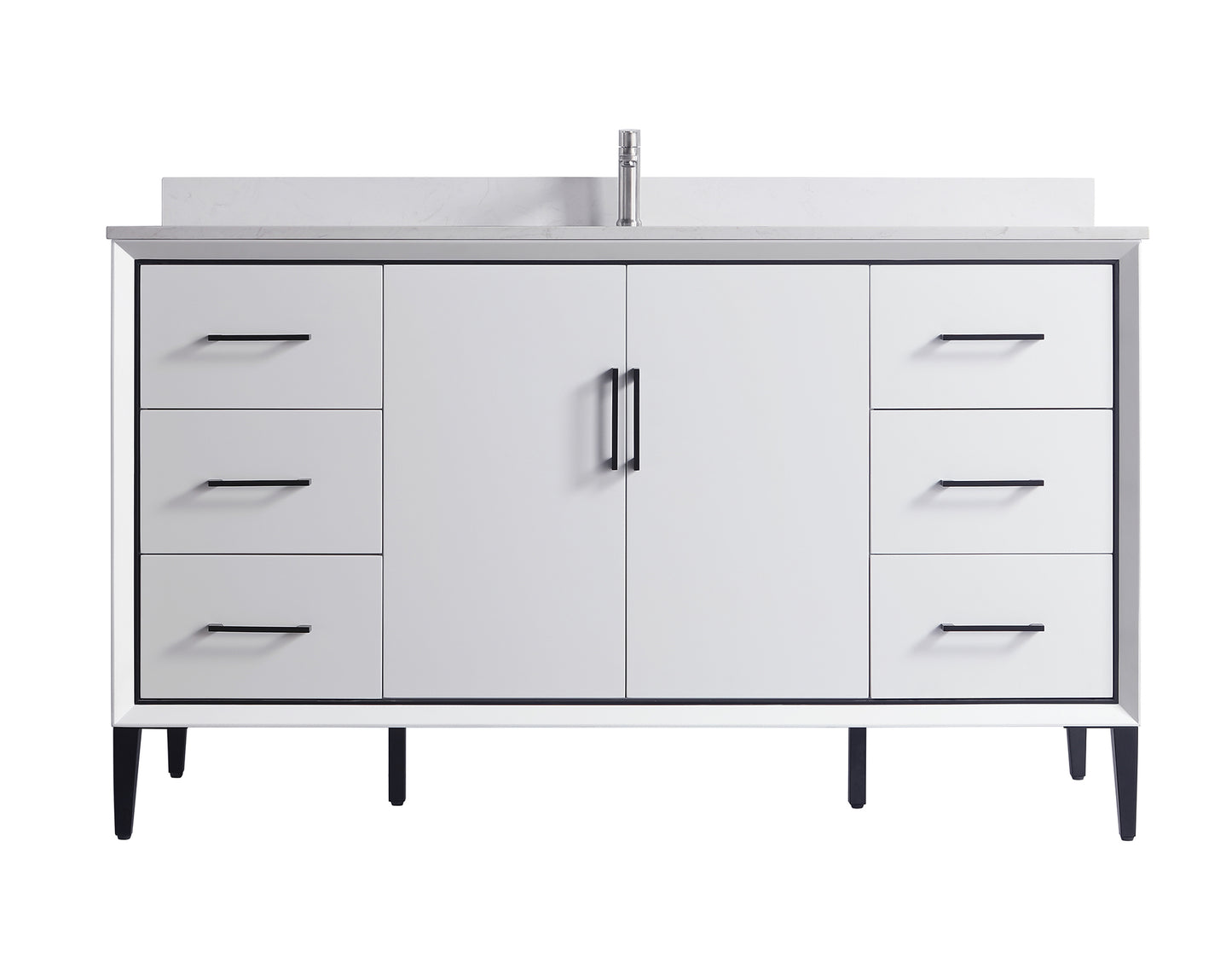 ODBO 60"x22"x35" Cabinet Storage with Doors and Shelf Cottage Collection Wall Cabinet ODBO4-60SWHT