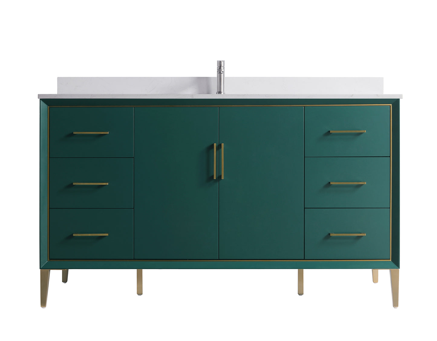 ODBO 60"x22"x35" Bathroom Cabinet with Doors Wall Cabinet ODBO4-60SGRN