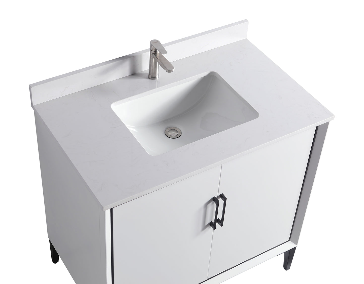 ODBO 36"x22"x35" Bathroom Cabinet with Large Space ODBO4-36WHT