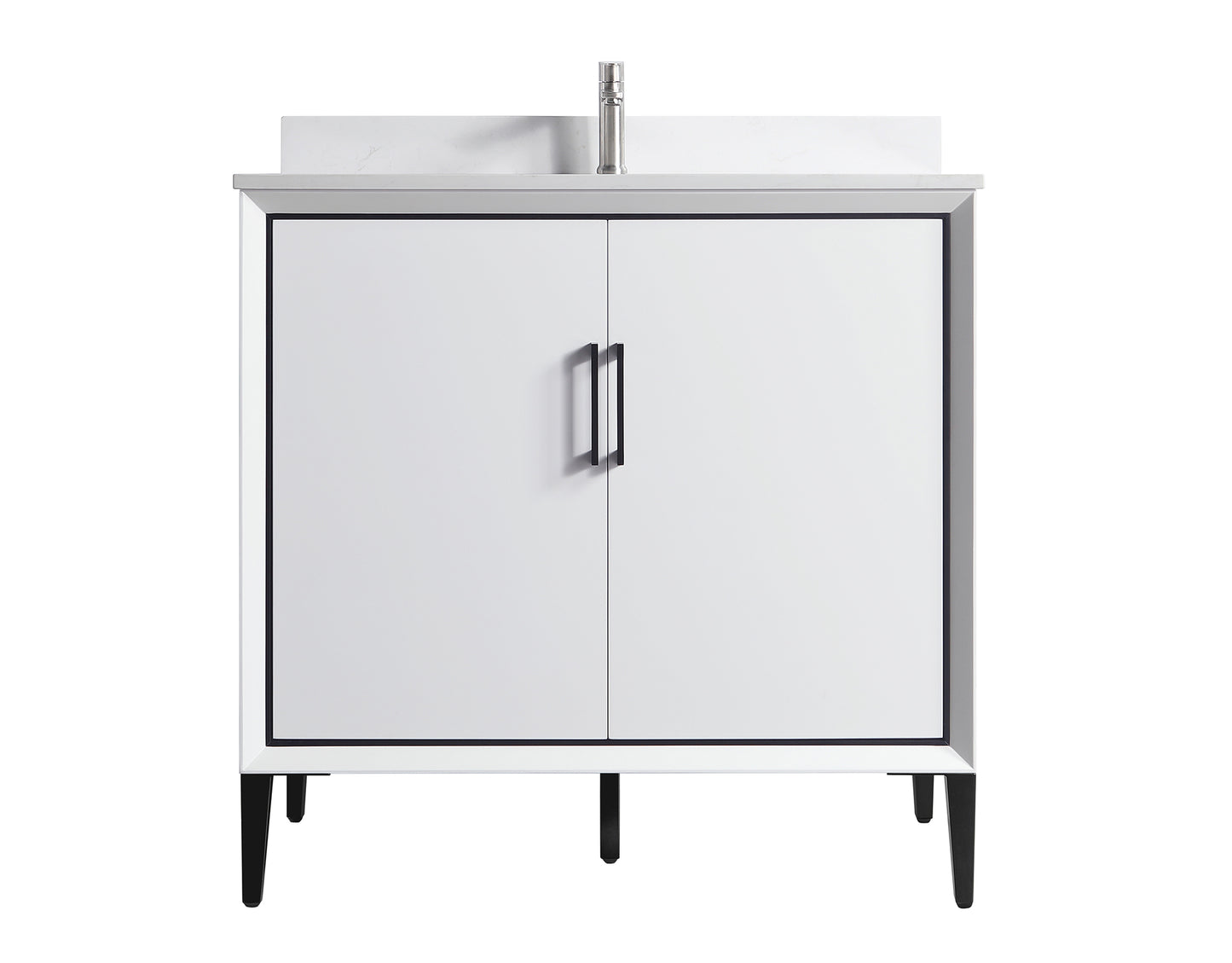 ODBO 36"x22"x35" Bathroom Cabinet with Large Space ODBO4-36WHT