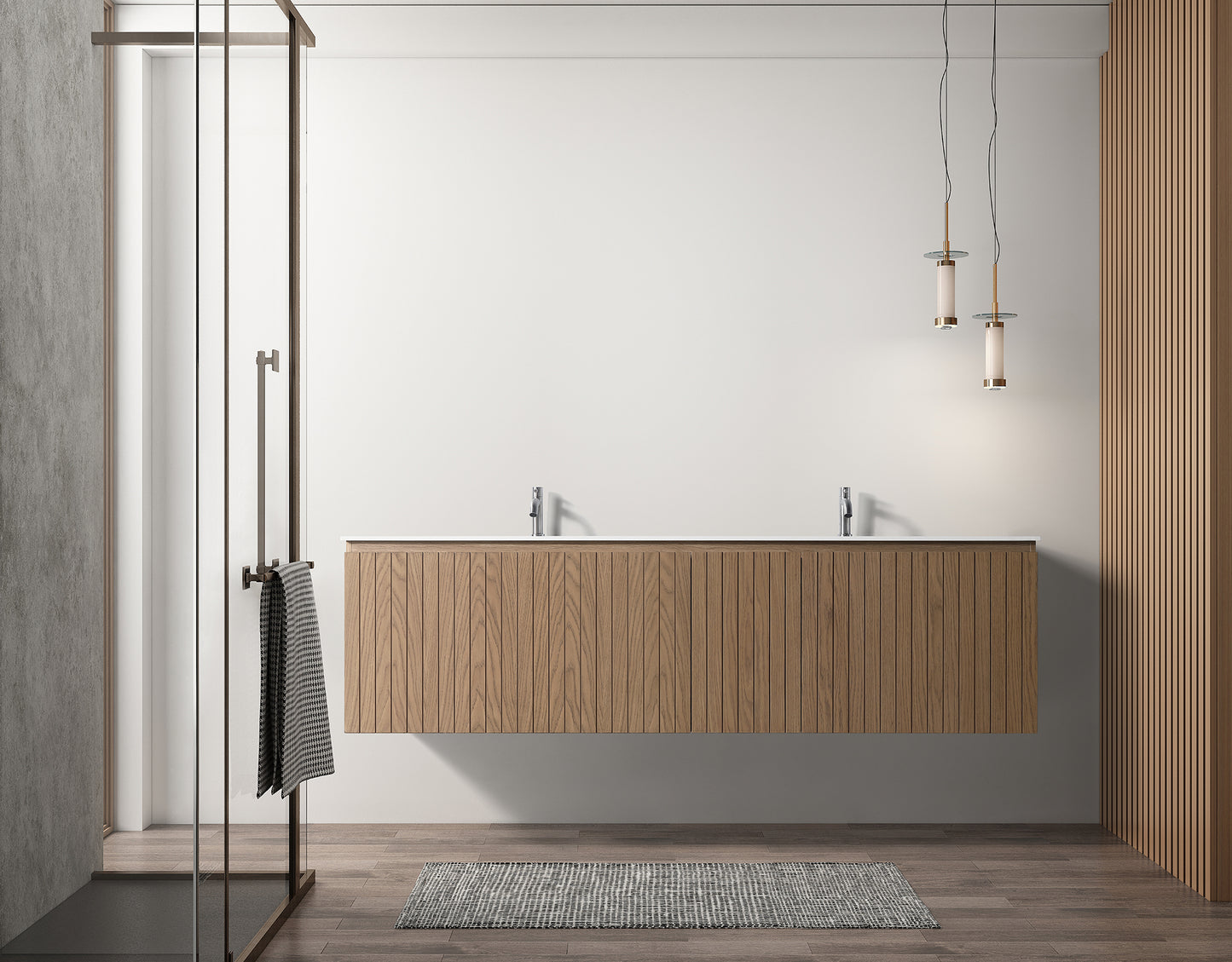 ODBO 72"x19 3/4"x20" Over Toilet Storage Cabinet with Doors ODBO5-72D