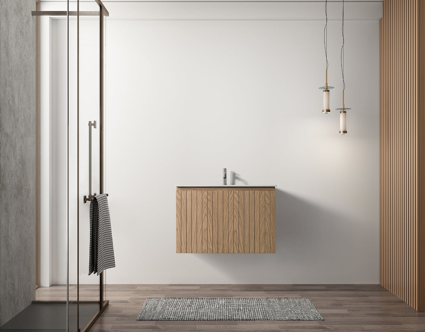 ODBO 30"x19 3/4"x20" Tall Storage Cabinet with Doors Floor Cabinet for Bathroom ODBO5-30