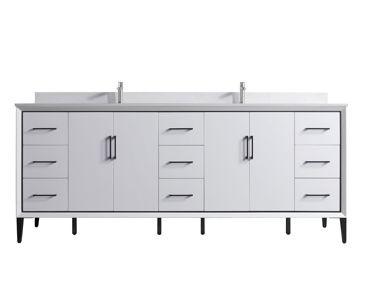ODBO 84"x22"x35" Bathroom Cabinet Space Saver Storage Cabinets for Bathroom ODBO4-84DWHT