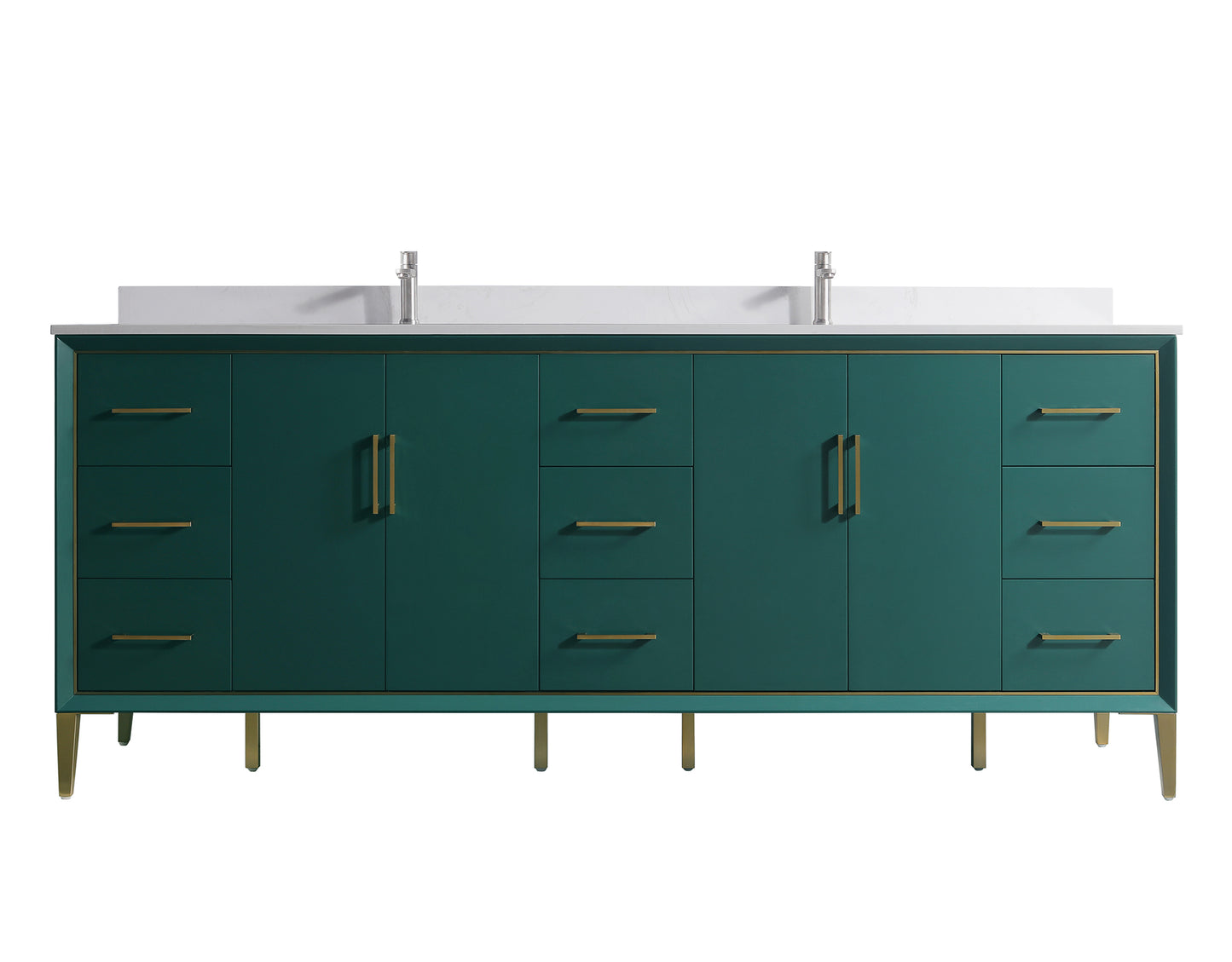 ODBO 84"x22"x35" Bathroom Cabinet with Doors Wall Cabinet ODBO4-84DGRN