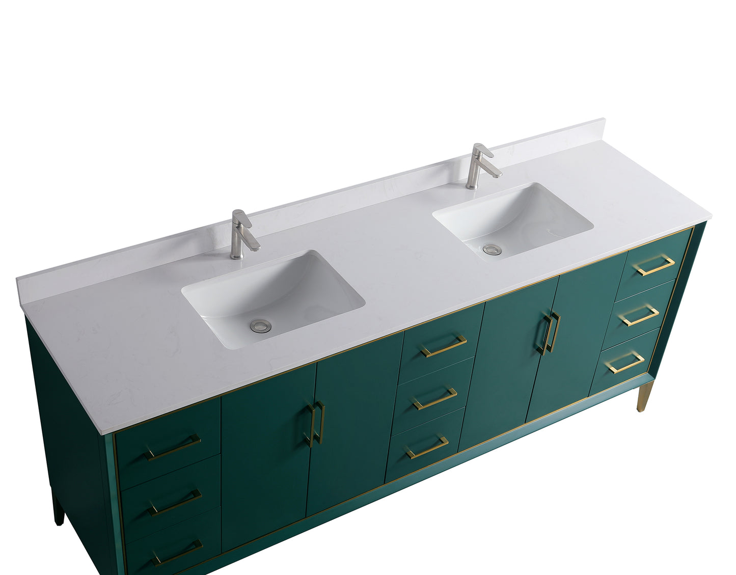 ODBO 84"x22"x35" Bathroom Cabinet with Doors Wall Cabinet ODBO4-84DGRN