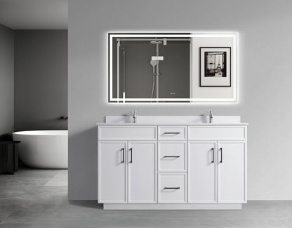 ODBO 60"x22"x35" The Toilet Storage Cabinet Bathroom ODBO3-60DWHT