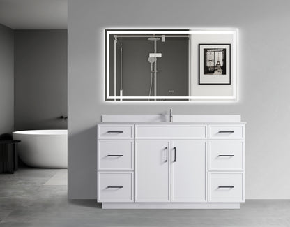 ODBO 60"x22"x35" Cabinet with Doors Over The Toilet Storage for Bathroom ODBO3-60SWHT