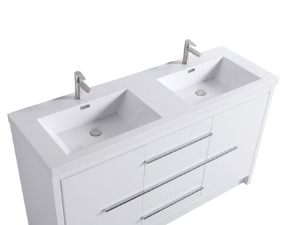 ODBO 59 1/4"x19 3/4"x35" Over The Toilet Storage Cabinet  for Bathroom ODBO2-60D