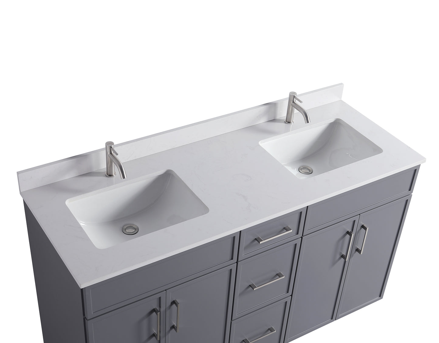 ODBO 60"x22"x35" Wall Cabinets with Doors Over The Toilet for Bathroom ODBO3-60DGRY