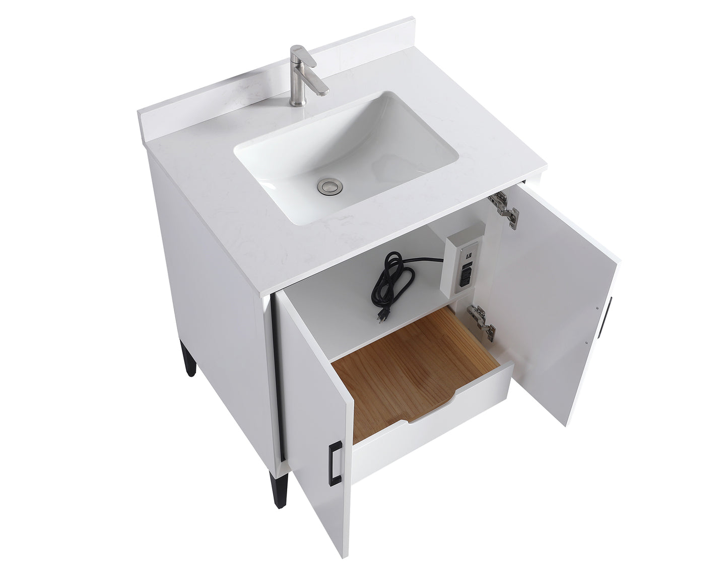 ODBO 30"x22"x35" Bathroom Wall Cabinet Over Toilet Storage with Large Space ODBO4-30WHT