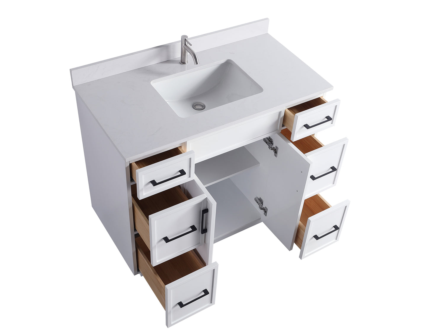 ODBO 42"x22"x35" Cabinet Storage with Doors and Shelf Cottage Collection Wall Cabinet ODBO3-42WHT