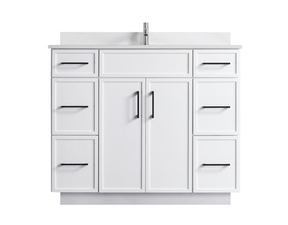 ODBO 42"x22"x35" Cabinet Storage with Doors and Shelf Cottage Collection Wall Cabinet ODBO3-42WHT