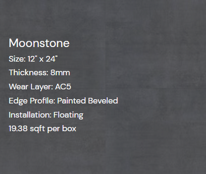 XPF Flooring- Moonstone 8mm 100% waterproof 19.38sf/box