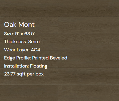 XPF Flooring- Oak Mont 8mm 100% waterproof 23.77sf/box