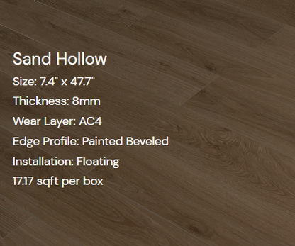 XPF Flooring- Sand Hollow 8mm 100% waterproof 17.17sf/box